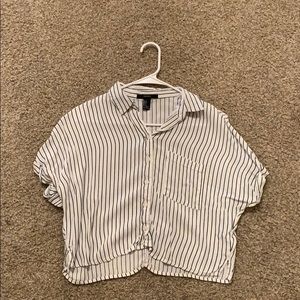 Striped forever 21 button up shirt